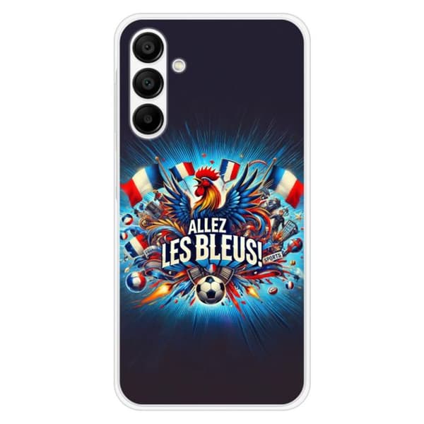 Tryckt silikonfodral som är kompatibelt med Samsung Galaxy A15 Come on blues
