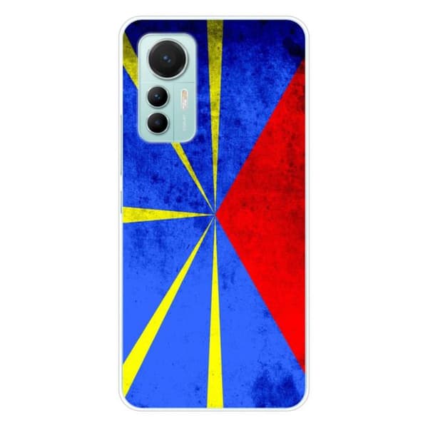 Tryckt silikonfodral som är kompatibelt med Xiaomi Mi 12 Lite Reunion Flag