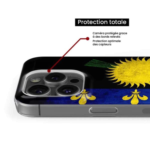 Tryckt silikonfodral som är kompatibelt med Xiaomi 13 Pro Guadeloupe-flaggan