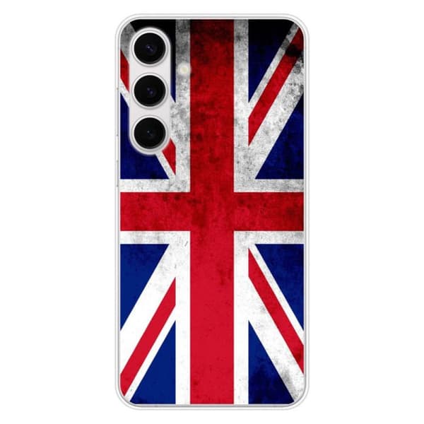 Tryckt silikonfodral som är kompatibelt med Samsung Galaxy S24 FE Englands flagga