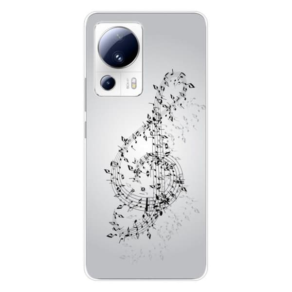 Tryckta silikonskal - 1001 skal - Xiaomi 13 Lite - Transparent - Noternas vals - Optimal skydd