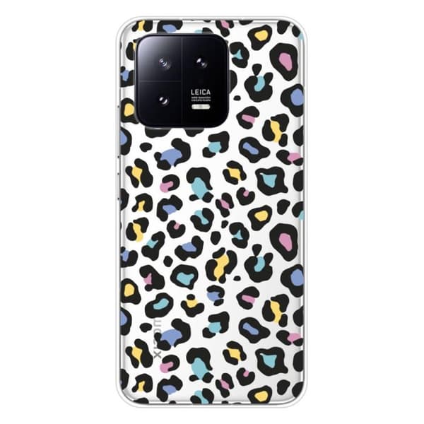 Tryckt silikonfodral som är kompatibelt med Xiaomi 13 Colorful leopard