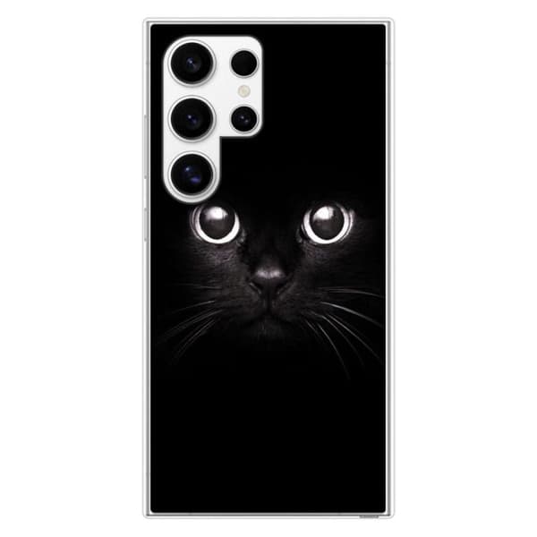 Tryckt silikonfodral kompatibelt Samsung Galaxy S24 Ultra Cat Eyes