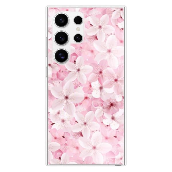 Tryckt silikonfodral som är kompatibelt med Samsung Galaxy S24 Ultra Sakura