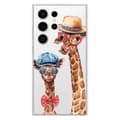 Miniatyrbild 1 av 6: Tryckt silikonfodral kompatibelt Samsung Galaxy S24 Ultra Funny Giraffe
