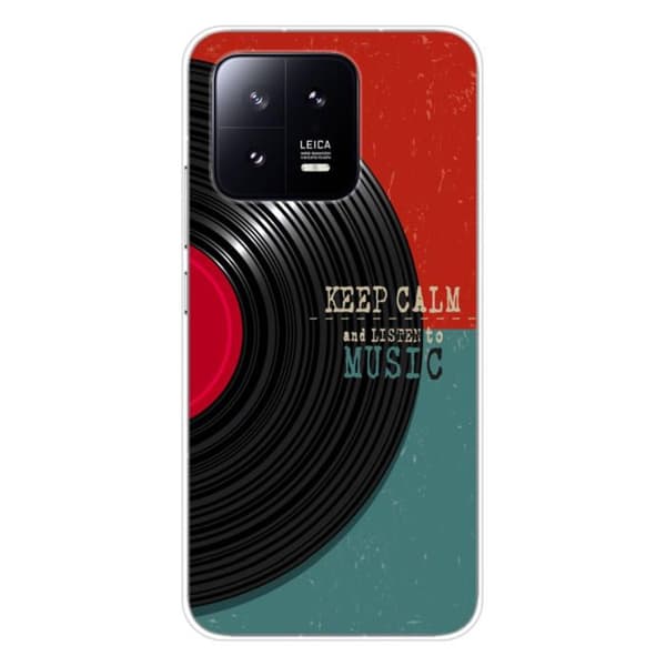 Siliconefodral med tryck - 1001 fodral - Xiaomi 13 - Genomskinlig - Semi-stel - Motiv keep-calm