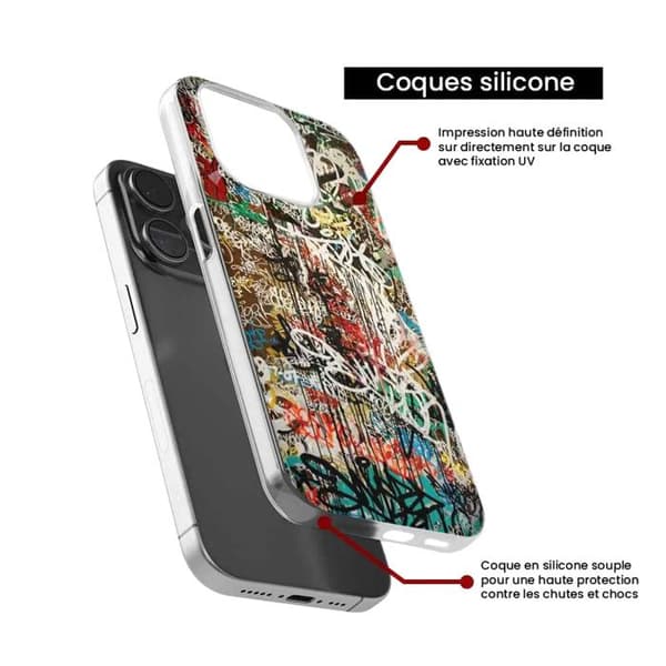 Tryckt silikonfodral som är kompatibelt med Xiaomi 13 Pro Graffiti 1