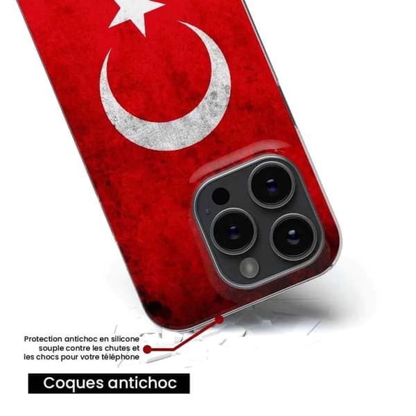 Tryckt silikonfodral som är kompatibelt med Xiaomi 13 Türkiye-flaggan