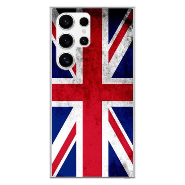 Tryckt silikonfodral som är kompatibelt med Samsung Galaxy S24 Ultra England flagga