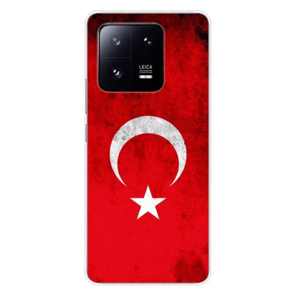 Tryckt silikonfodral som är kompatibelt med Xiaomi 13 Pro Türkiye-flaggan