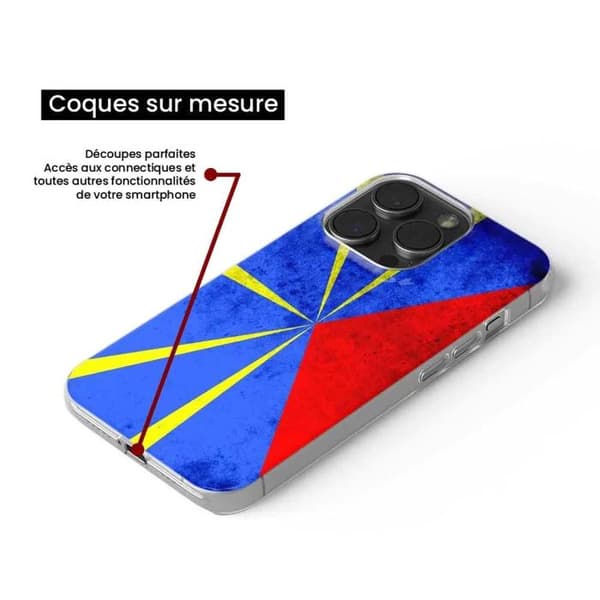Tryckt silikonfodral som är kompatibelt med Xiaomi 13 Reunion Island-flaggan