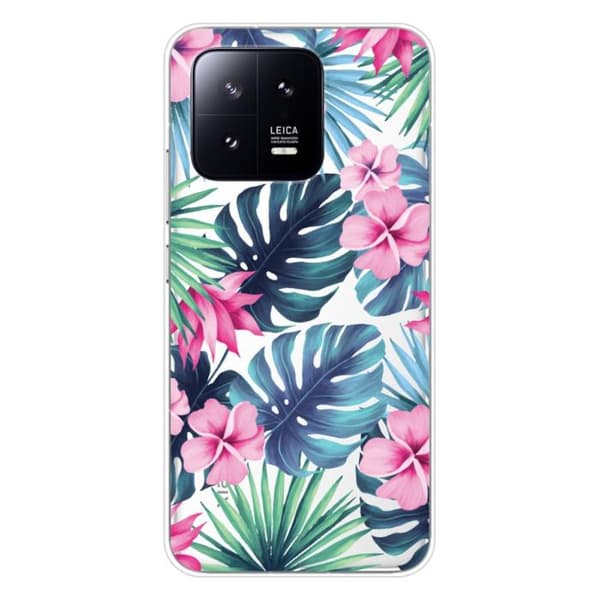 Tryckt silikonfodral som är kompatibelt med Xiaomi 13 Tropical Watercolor