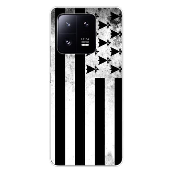 Tryckt silikonfodral som är kompatibelt med Xiaomi 13 Pro Brittany-flaggan