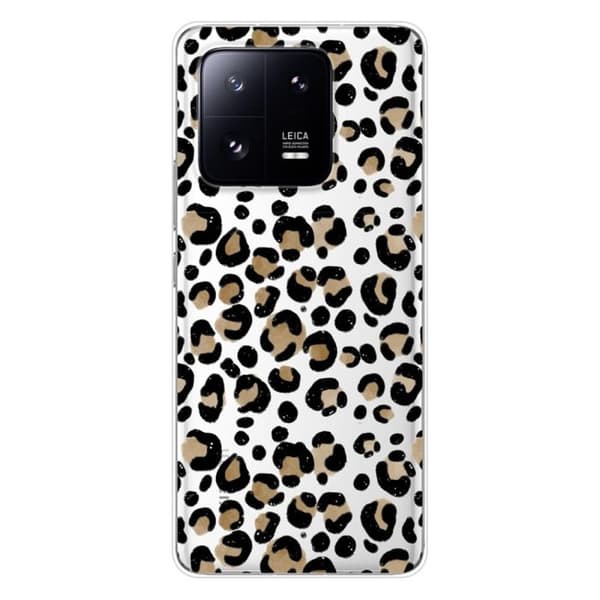 Tryckt silikonfodral som är kompatibelt med Xiaomi 13 Pro Leopard