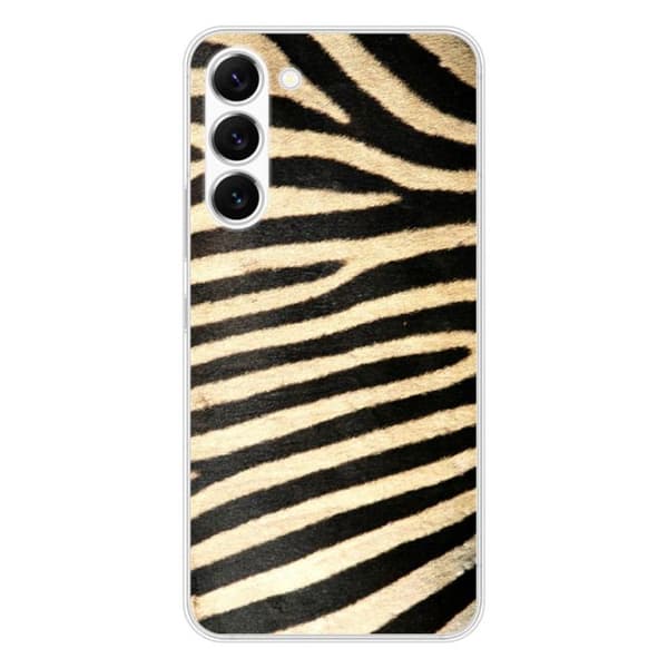Tryckt silikonfodral som är kompatibelt med Samsung Galaxy S23 Zebra