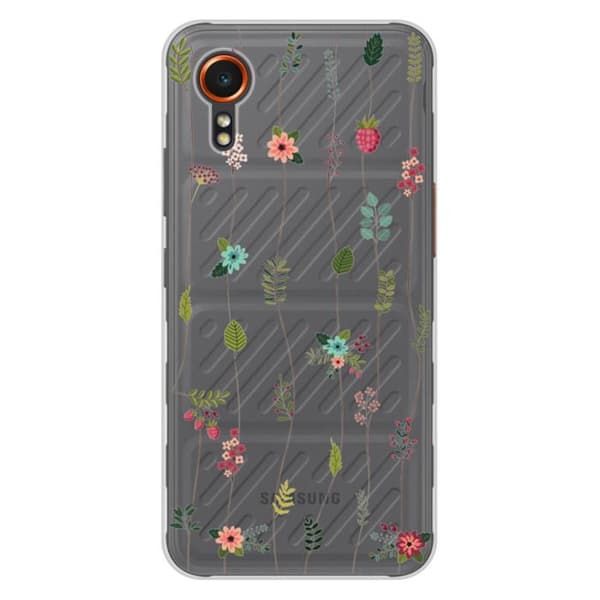 Tryckt silikonfodral som är kompatibelt med Samsung Galaxy XCover 7 Rose of flowers