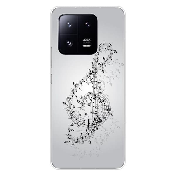 Siliconefodral med tryck - 1001 fodral - Xiaomi 13 Pro - Transparent - Semihård - Mönster valsen av noter