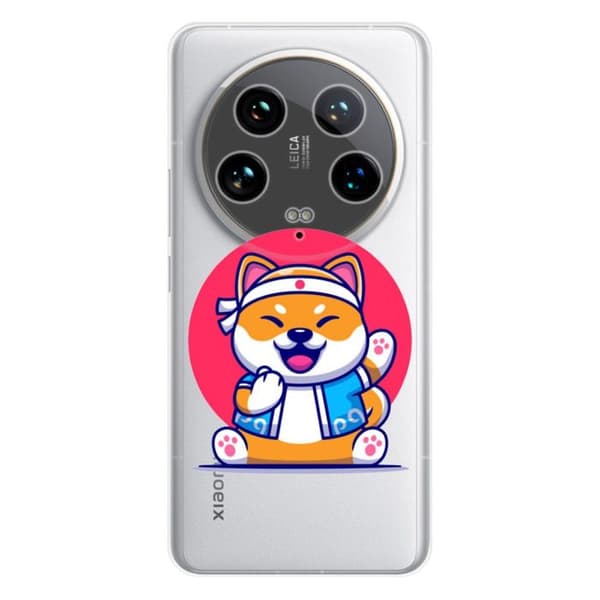 Tryckt silikonfodral som är kompatibelt med Xiaomi 14 Ultra Shiba ninja