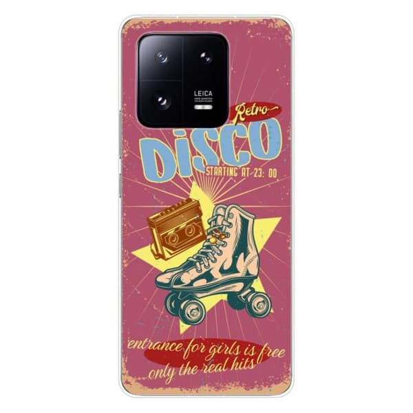 Siliconfodral med tryck - 1001 fodral - Xiaomi 13 Pro - Retro-disco mönster - Optimal skydd - Semi-stenhård