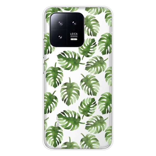 Tryckt silikonfodral som är kompatibelt med Xiaomi 13 Monstera-blad