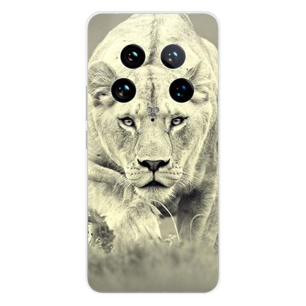 Tryckt silikonfodral som är kompatibelt med Xiaomi 14 Ultra Lioness