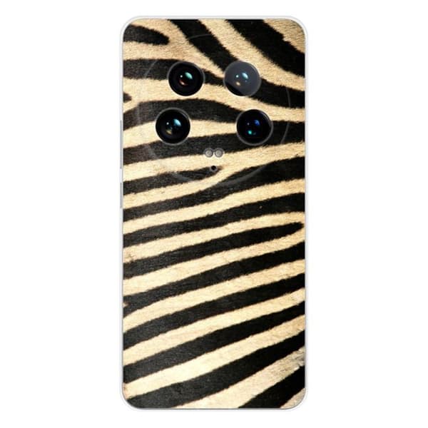 Tryckt silikonfodral som är kompatibelt med Xiaomi 14 Ultra Zebra