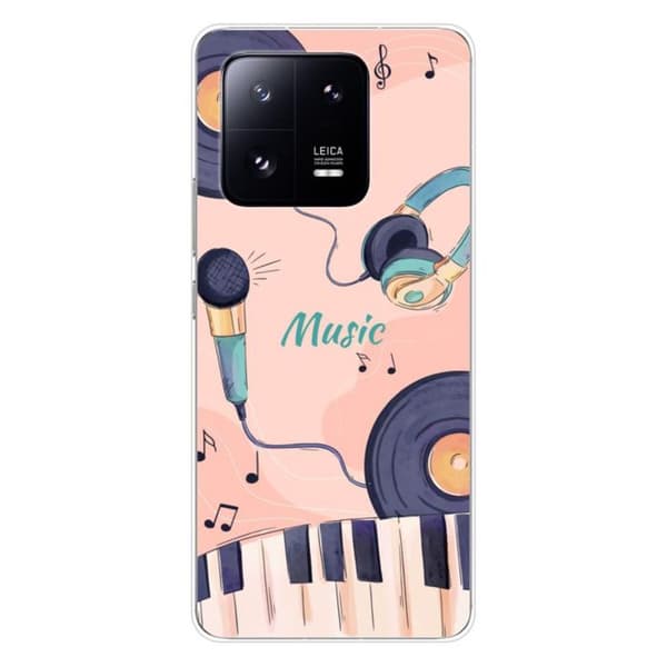 Silicone-skal med tryck - 1001 skal - Xiaomi 13 Pro - Transparent - Semi-styv - Optimal skydd