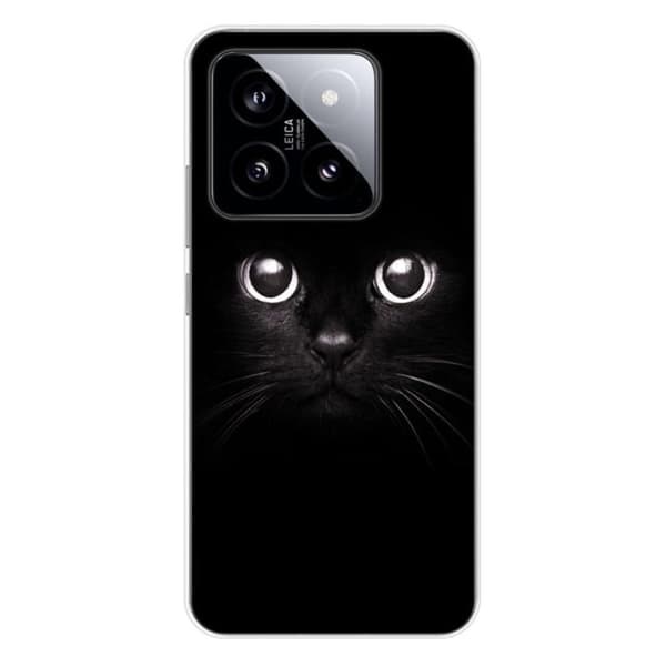 Tryckt silikonfodral som är kompatibelt med Xiaomi 14 Cat-ögon