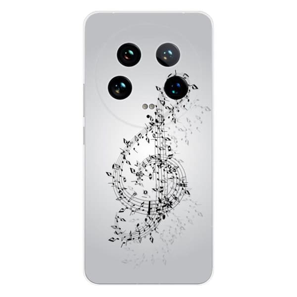 Tryckt silikonfodral som är kompatibelt med Xiaomi 14 Ultra Waltz of notes