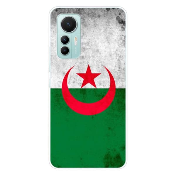 Tryckt silikonfodral som är kompatibelt med Xiaomi Mi 12 Lite Algeriets flagga