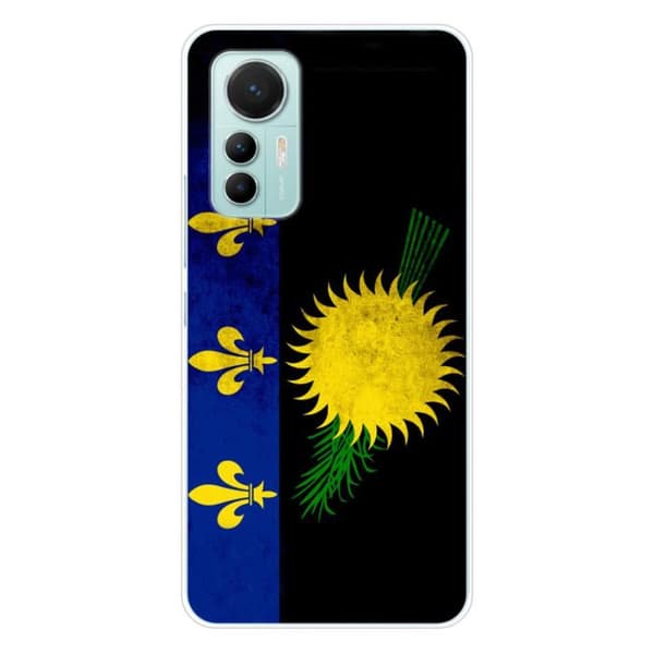 Tryckt silikonfodral som är kompatibelt med Xiaomi Mi 12 Lite Guadeloupe flagga