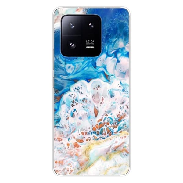 Tryckt silikonfodral som är kompatibelt med Xiaomi 13 Pro Ocean marmor