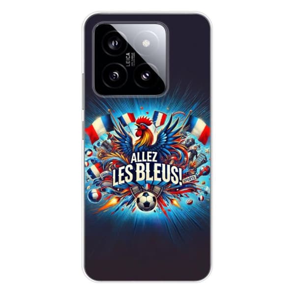 Tryckt silikonfodral som är kompatibelt med Xiaomi 14 Come on blues
