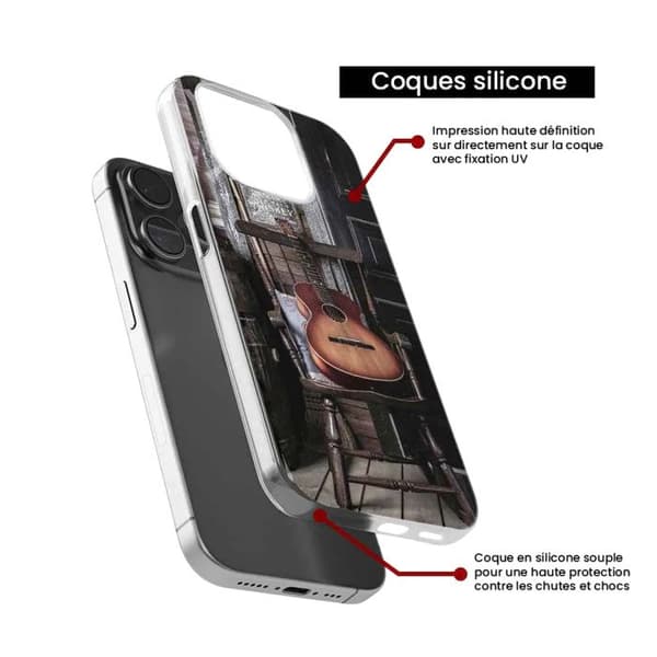 Tryckt silikonfodral som är kompatibelt med Samsung Galaxy XCover 7 Guitar