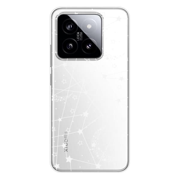 Tryckt silikonfodral som är kompatibelt med Xiaomi 14 Starry linjer