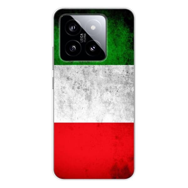 Tryckt silikonfodral som är kompatibelt med Xiaomi 14 Italiens flagga