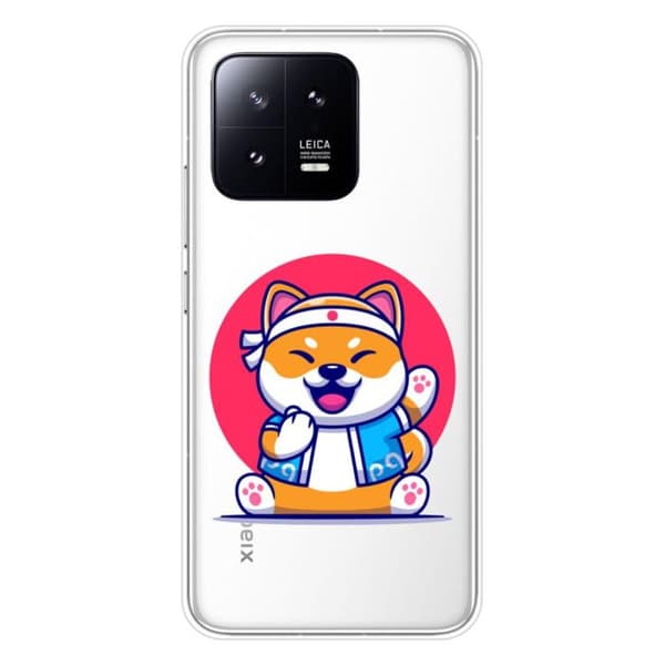 Tryckt silikonfodral som är kompatibelt med Xiaomi 13 Shiba ninja