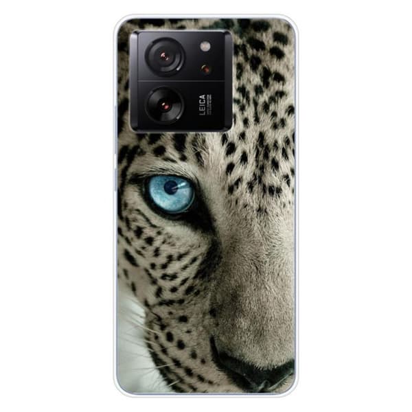 Tryckt silikonfodral som är kompatibelt med Xiaomi 13T Leopard eye