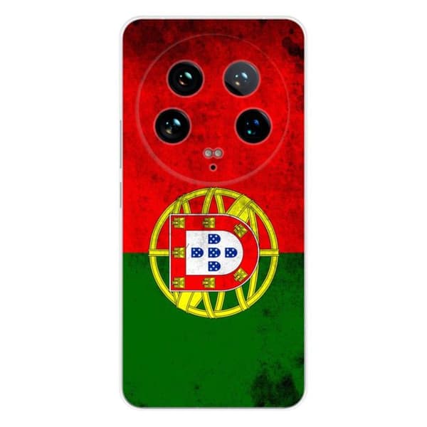 Tryckt silikonfodral som är kompatibelt med Xiaomi 14 Ultra Portugal flagga