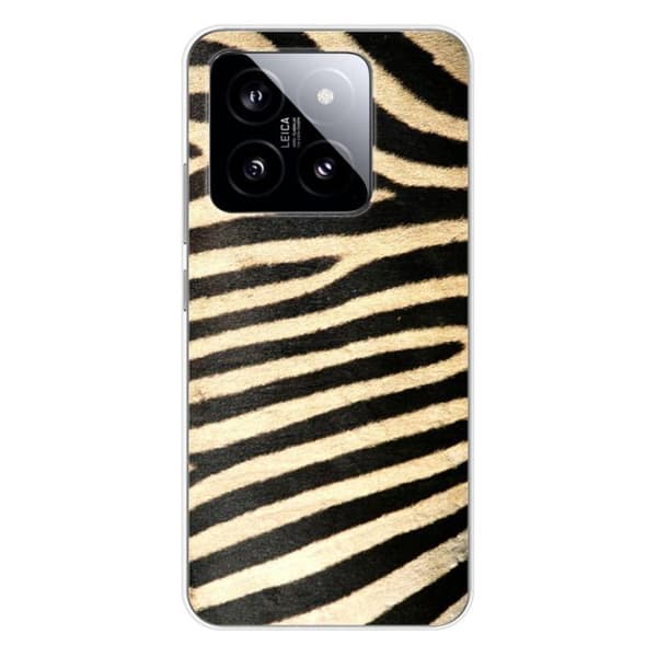 Tryckt silikonfodral som är kompatibelt med Xiaomi 14 Zebra