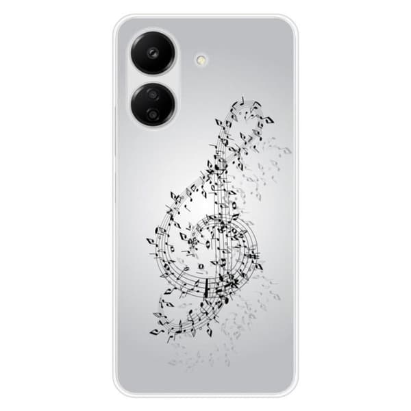 Tryckt silikonfodral som är kompatibelt med Xiaomi Redmi 13C 4G Waltz of notes