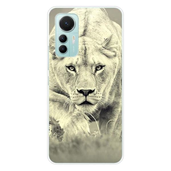 Tryckt silikonfodral som är kompatibelt med Xiaomi Mi 12 Lite Lioness