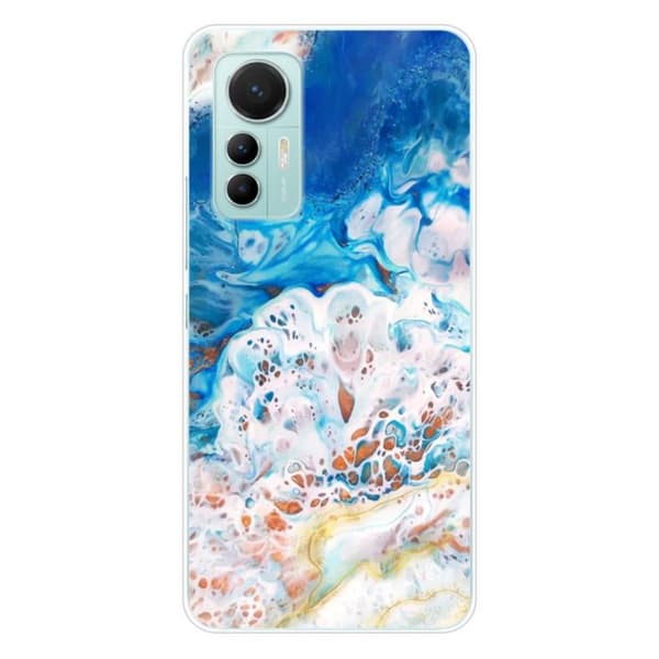 Tryckt silikonfodral som är kompatibelt med Xiaomi Mi 12 Lite Ocean marmor