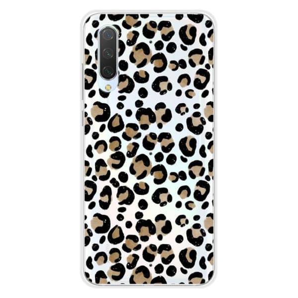 Tryckt silikonfodral som är kompatibelt med Xiaomi Mi 9 Lite Leopard