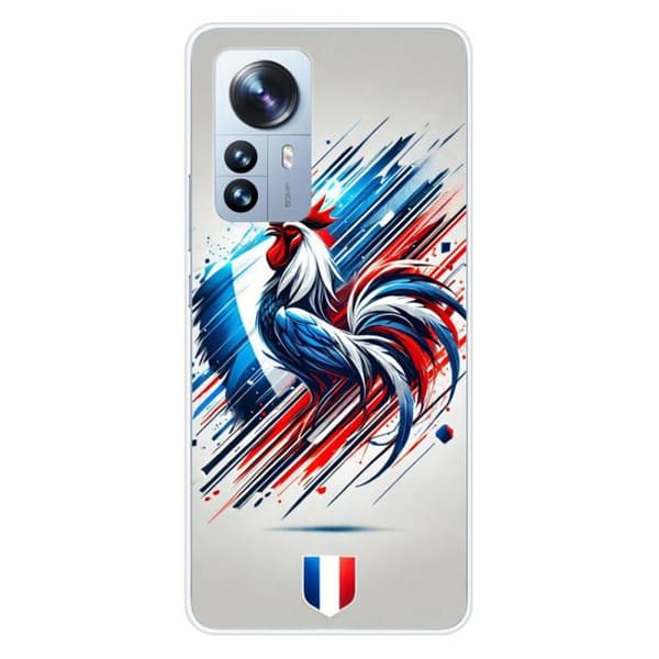 Tryckt silikonfodral som är kompatibelt med Xiaomi Mi 12 Pro French Rooster
