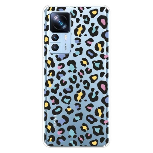 Tryckt silikonfodral kompatibelt Xiaomi Mi 12T Mi 12T Pro Colorful Leopard