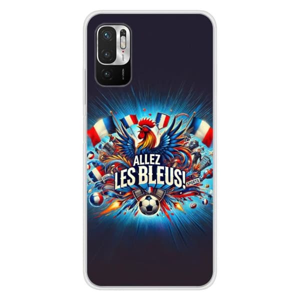Tryckt silikonfodral kompatibelt med Xiaomi Redmi Note 10 Redmi Note 10S Go blues