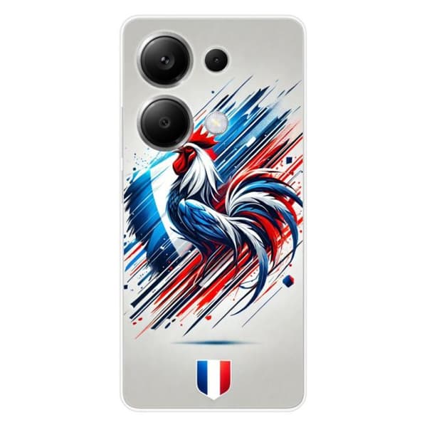 Tryckt silikonfodral som är kompatibelt med Xiaomi Redmi Note 13 Pro 4G French Rooster