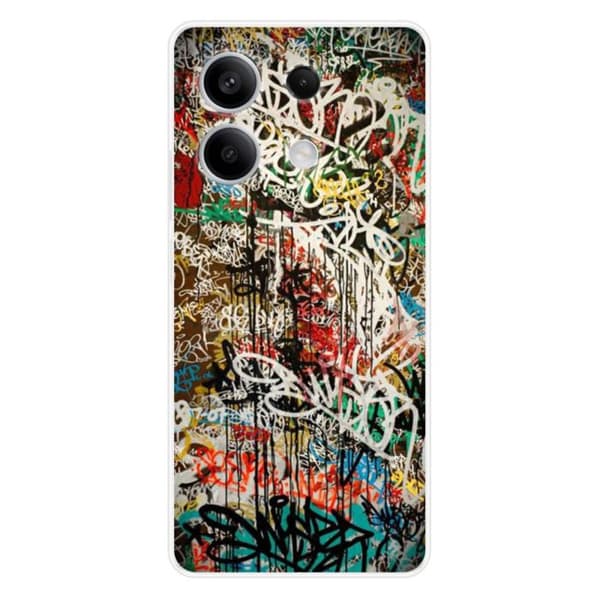Tryckt silikonfodral som är kompatibelt med Xiaomi Redmi Note 13 5G Graffiti 1