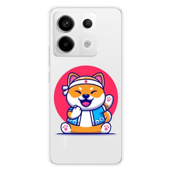 Tryckt silikonfodral kompatibelt med Xiaomi Redmi Note 13 Pro 5G Shiba ninja